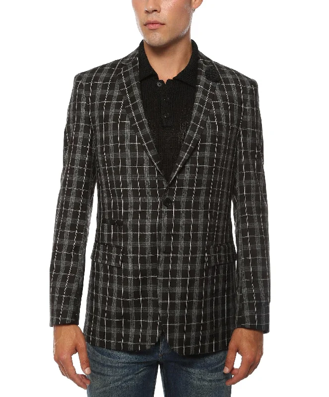 The Alton Plaid Slim Fit Mens Blazer