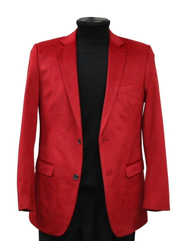 Bassiri J1042 Velvet Blazer RED