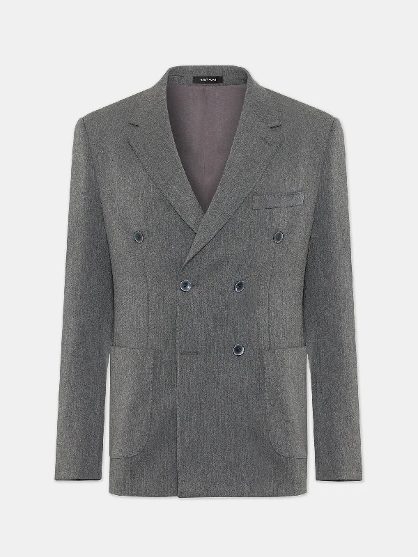 London Grey Double Breasted Blazer