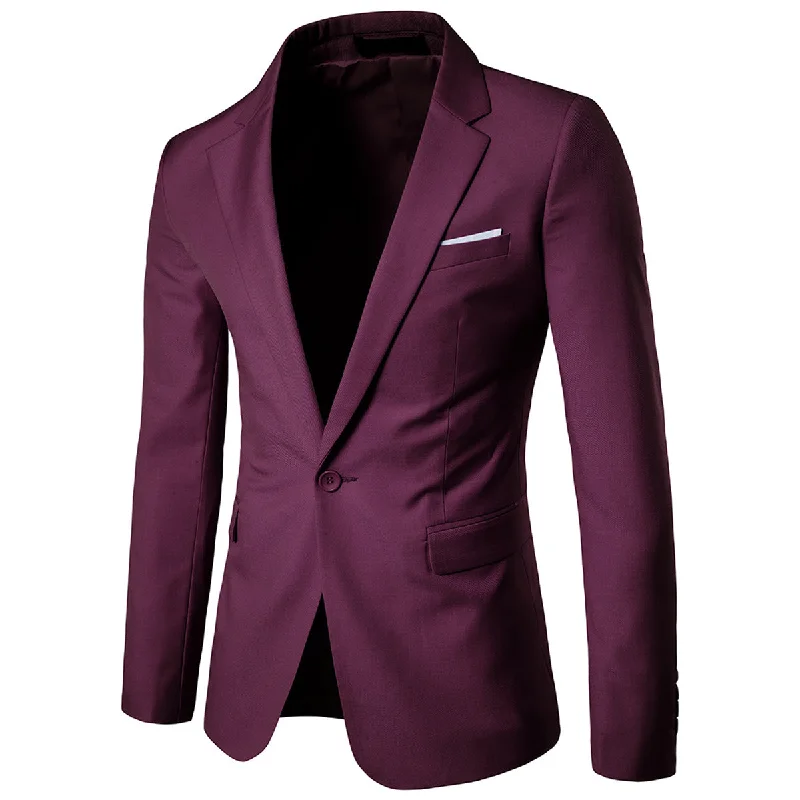 Men`s Red Slim Fit Casual Blazer