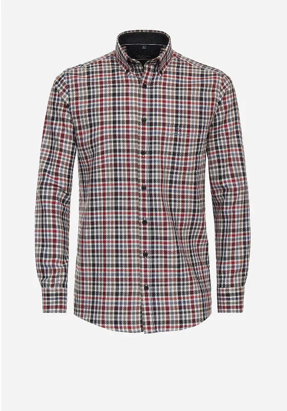 Casa Moda Check Shirt, Garnet