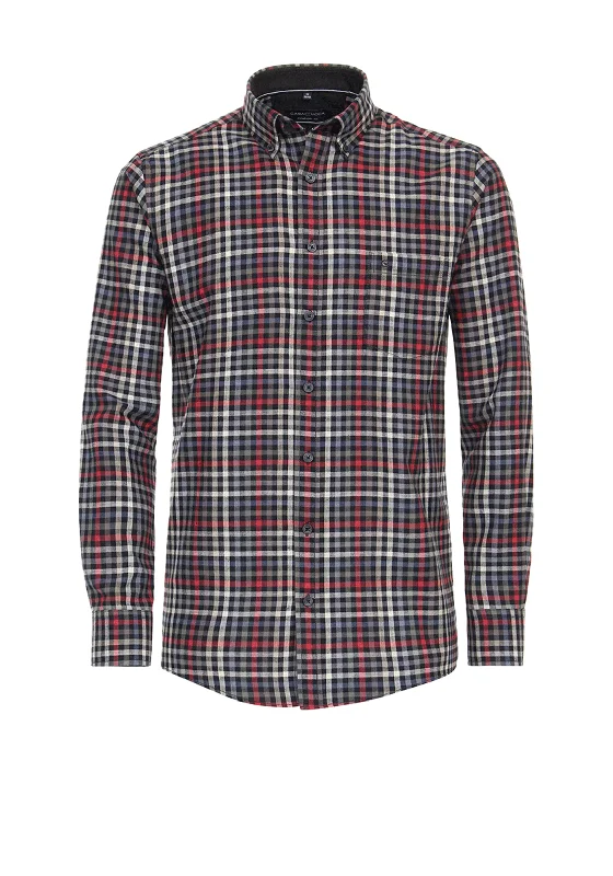 Casa Moda Gingham Shirt, Garnet