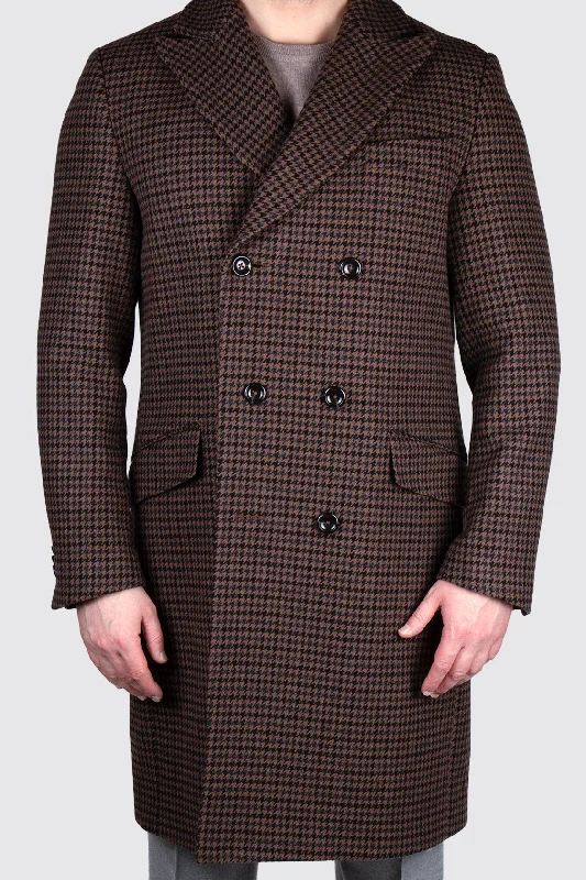 Eduard Dressler Double Breast Overcoat Houndstooth