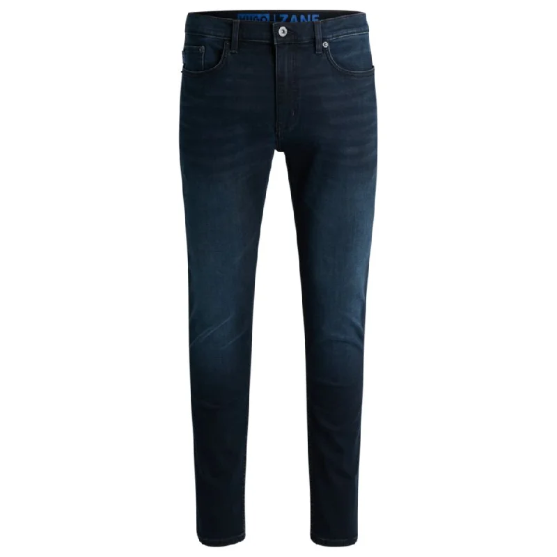 Extra-slim-fit jeans in blue-black stretch denim