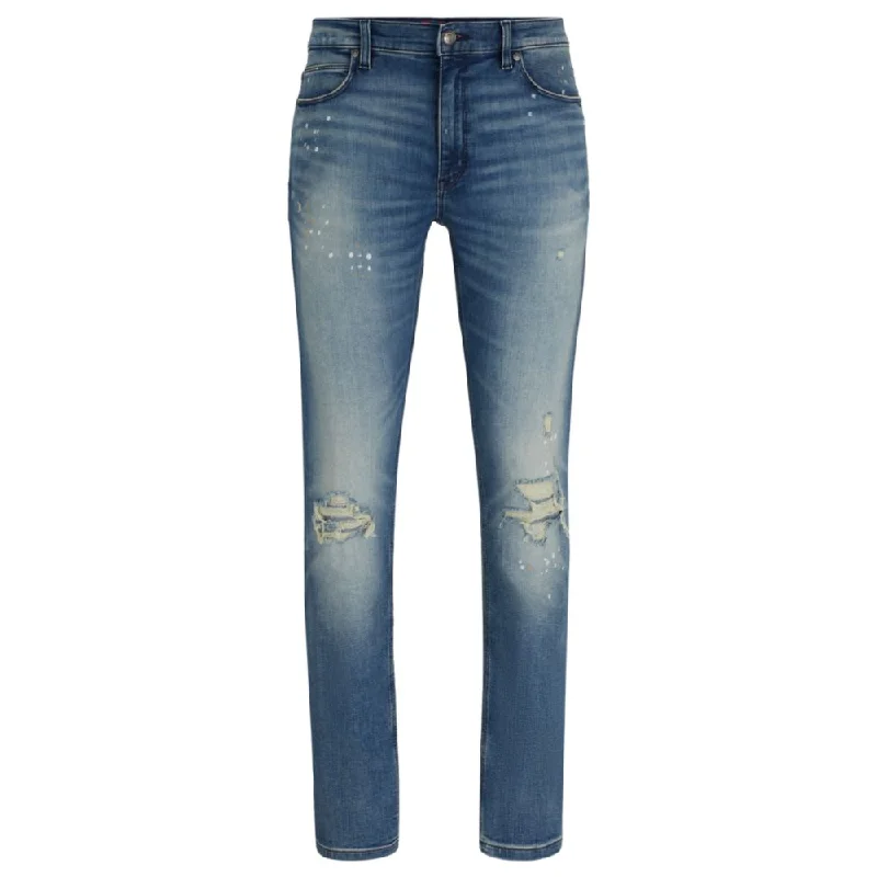 Extra-slim-fit jeans in blue comfort-stretch denim