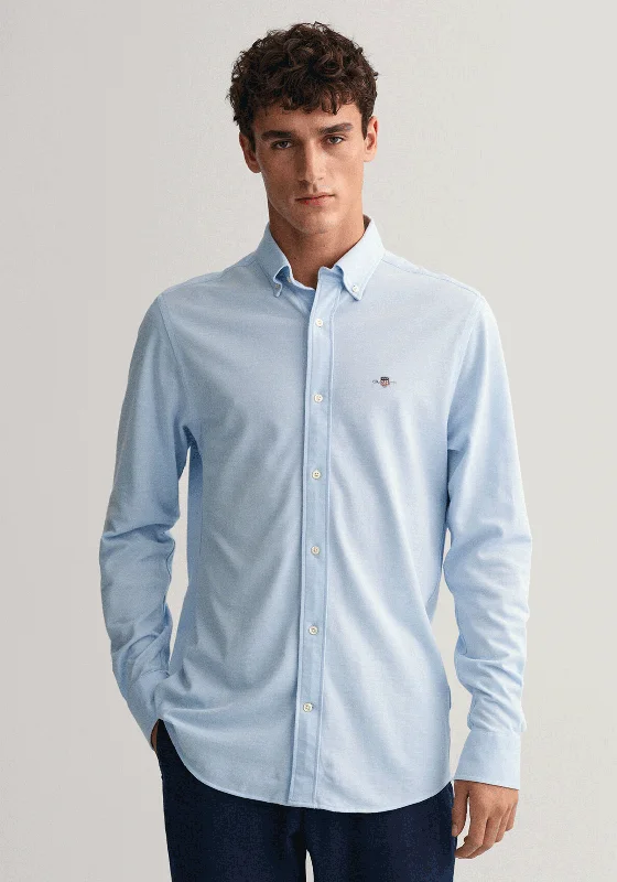 Gant Jersey Pique Shirt, Capri Blue