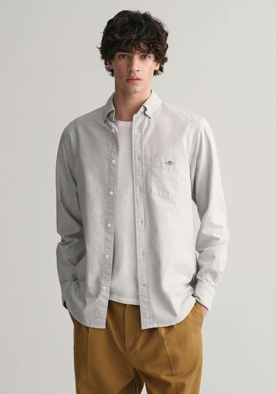 Gant Oxford Shirt, Stone Grey