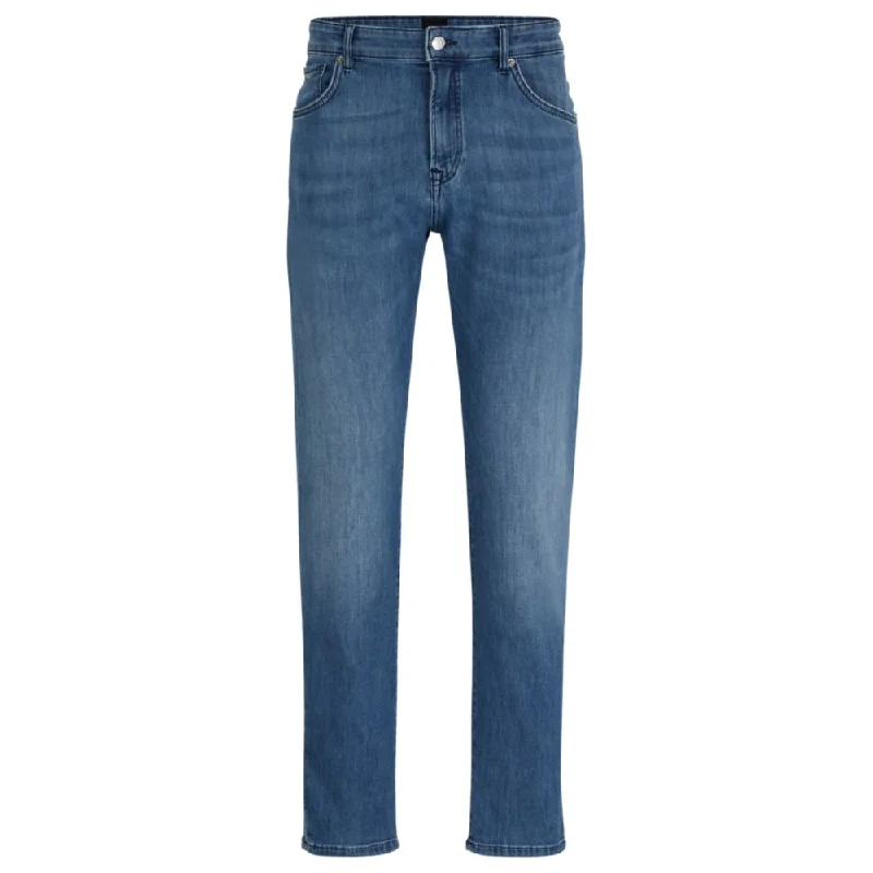 Regular-fit jeans in blue comfort-stretch denim