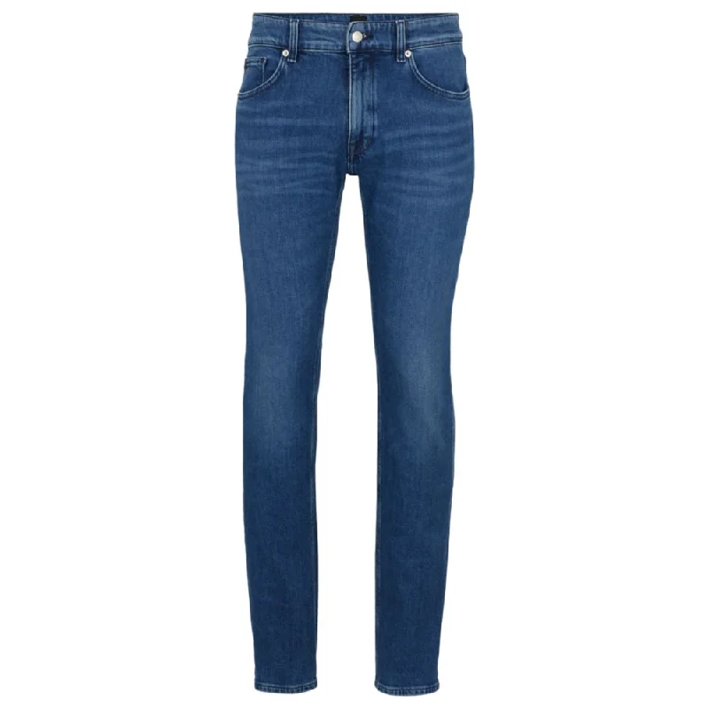 Regular-fit jeans in blue comfort-stretch denim