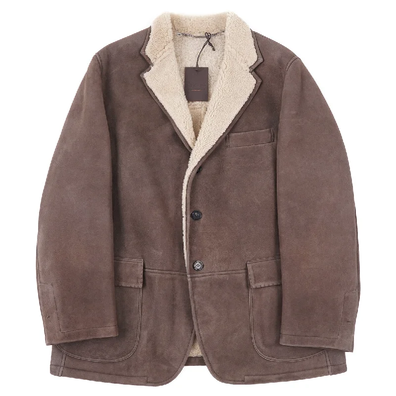 Rifugio Shearling Leather Outerwear Blazer