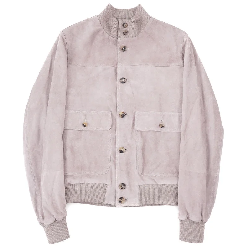 Rifugio Wool-Lined Suede Bomber Jacket