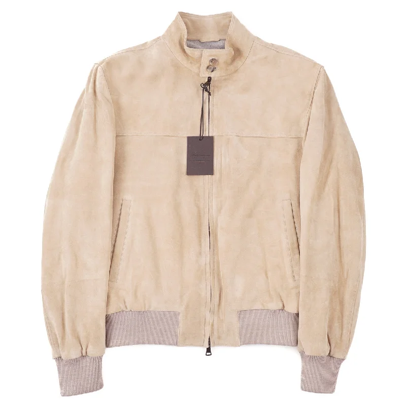 Rifugio Wool-Lined Suede Bomber Jacket