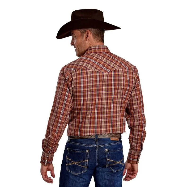 Roper Western Shirt Mens L/S Plaid Multi-Color 01-001-0101-6090 MU