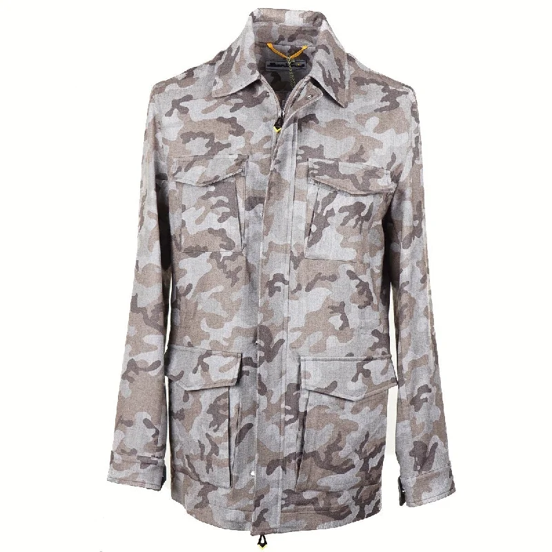 Sartorio Camouflage Wool Field Jacket