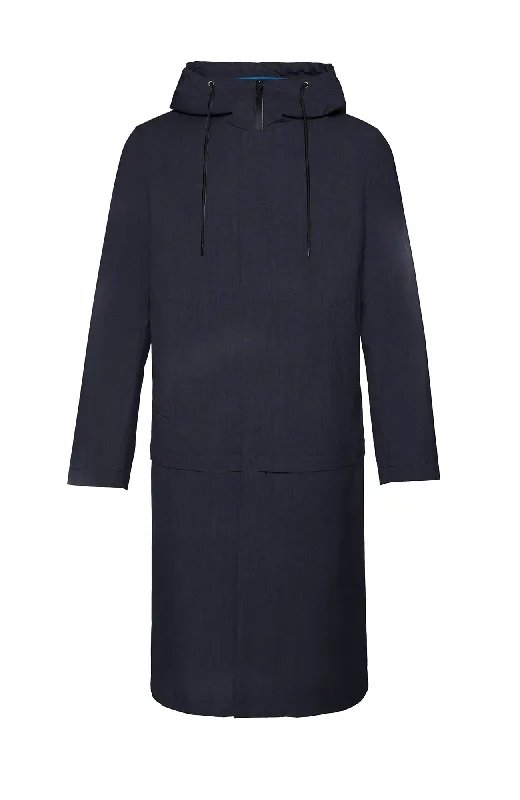 TRENT MODERN FIT NAVY WATER RESISTANT TOPCOAT