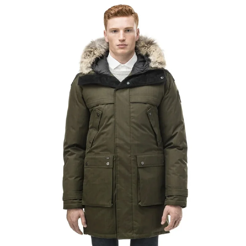 Yatesy Men's Long Parka Fatigue