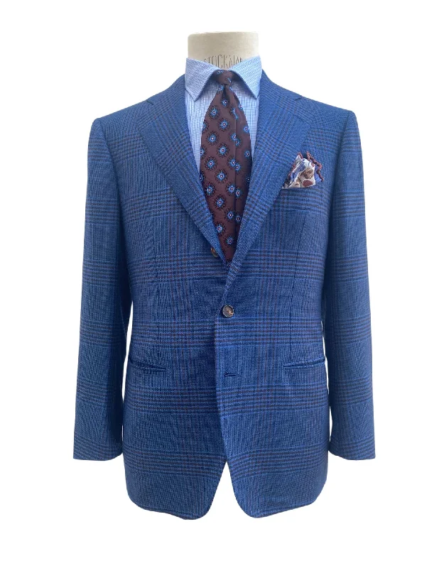 Blue and Burgundy Plaid Sportcoat