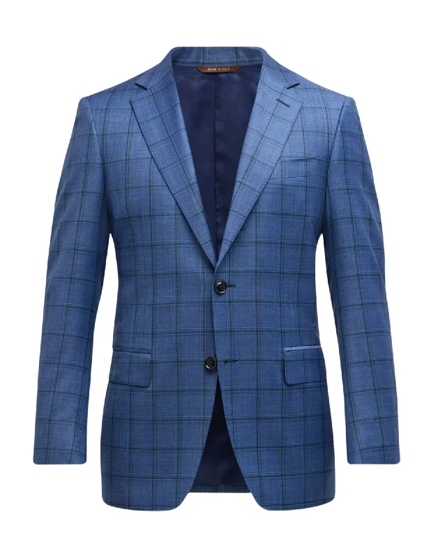 Bright Blue Windowpane Sportcoat