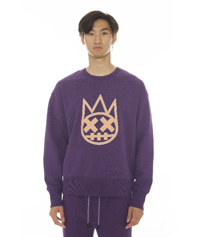 Crew Neck Fleece In Acai