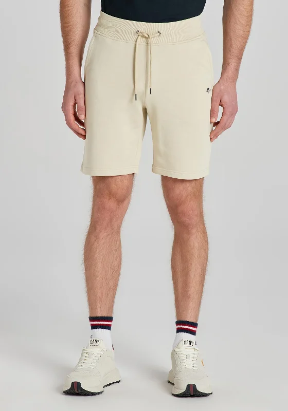 Gant Shield Sweat Shorts, Silky Beige