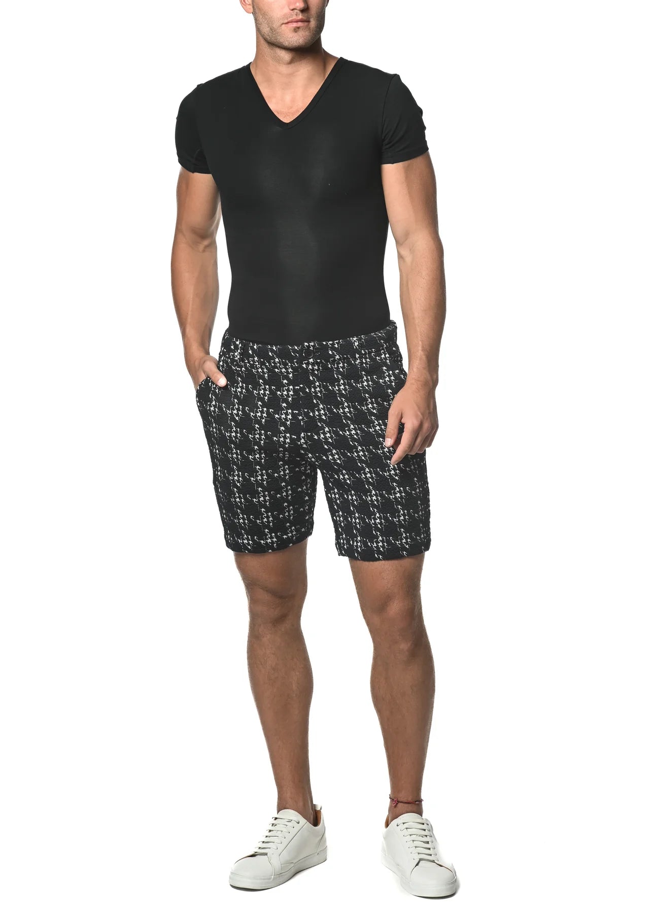 JACQUARD STRETCH KNIT SHORT