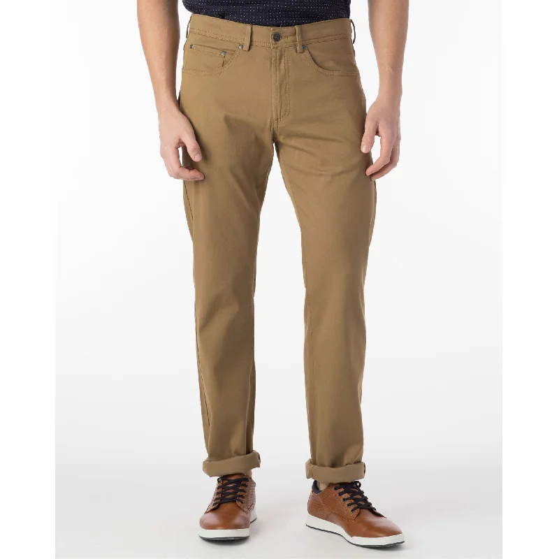 Perma Color Pima Twill 5-Pocket Pants in British Tan (Crescent Modern Fit) by Ballin