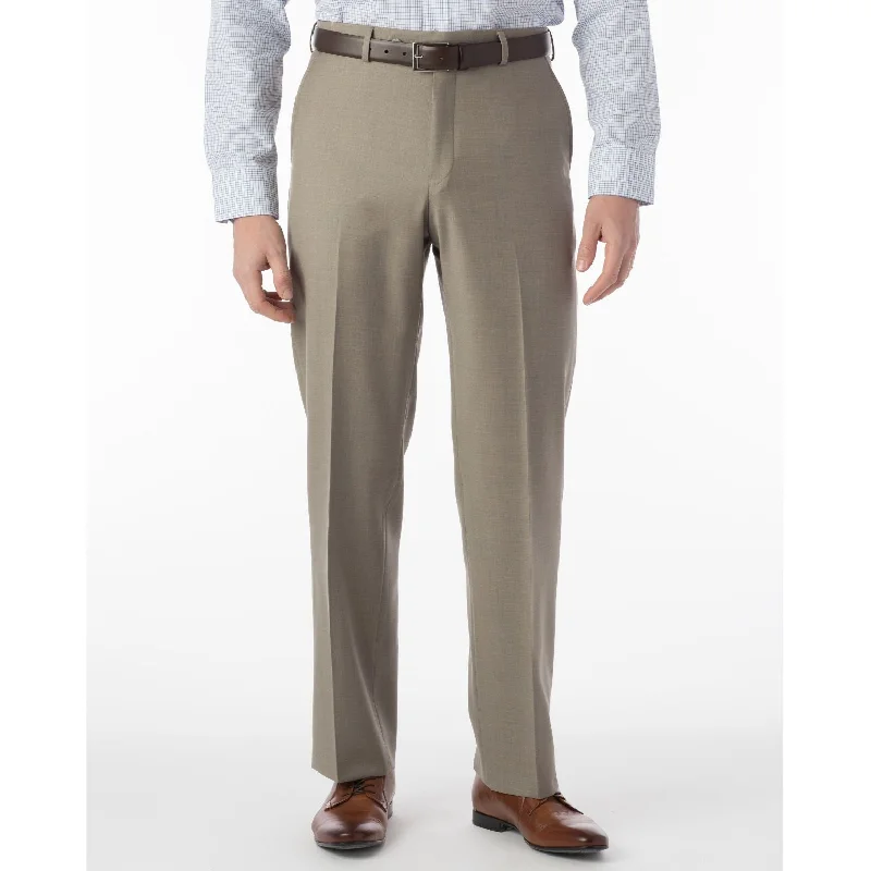 Super 120s Luxury Wool Serge Comfort-EZE Trouser in Taupe (Flat Front Models) by Ballin