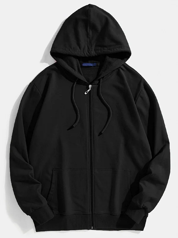 Basic Zip Through Hoodie