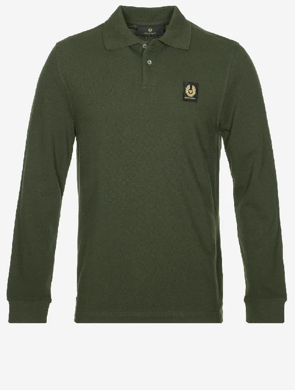 Long Sleeved Polo Tile Green