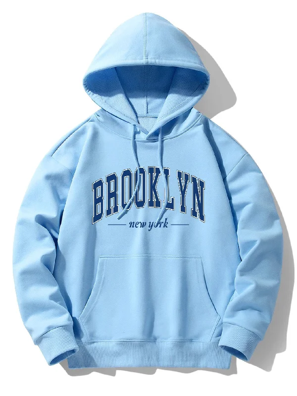 Brooklyn Print Cotton Blend Hoodie