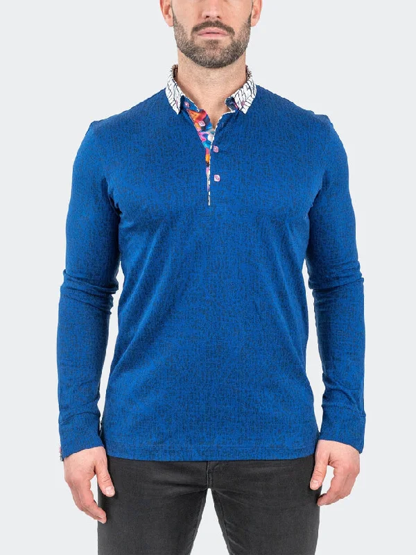 Maceoo Long Sleeves Polo | Polo NewtonNavyDrip Blue