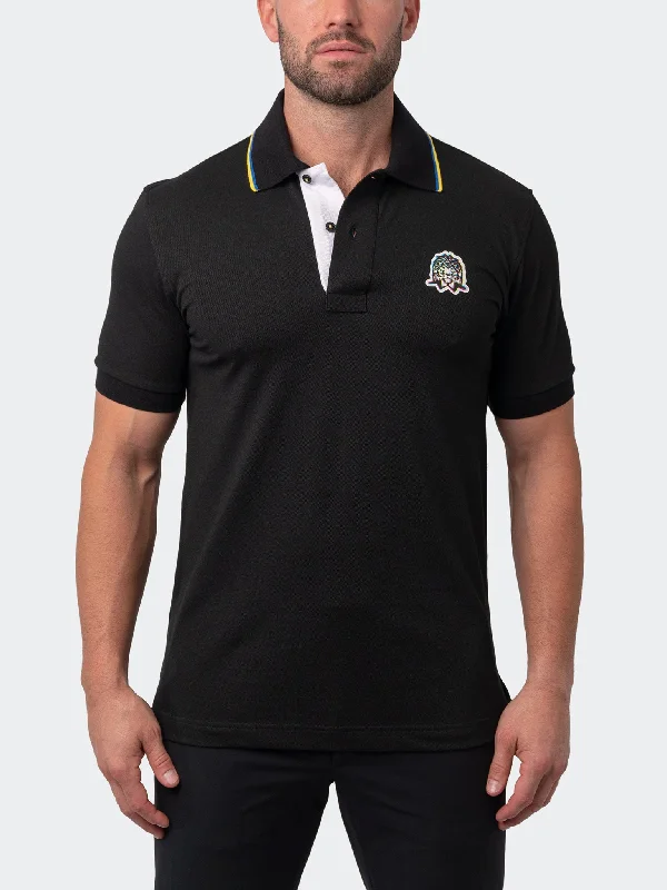 Maceoo Short Sleeves Polo | Polo Mozart Two Tip Black