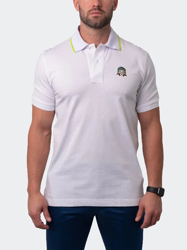 Maceoo Short Sleeves Polo | Polo Mozart Two Tip White