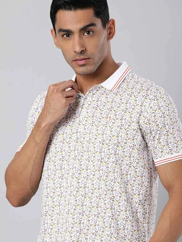 Men Printed Polo T-Shirt