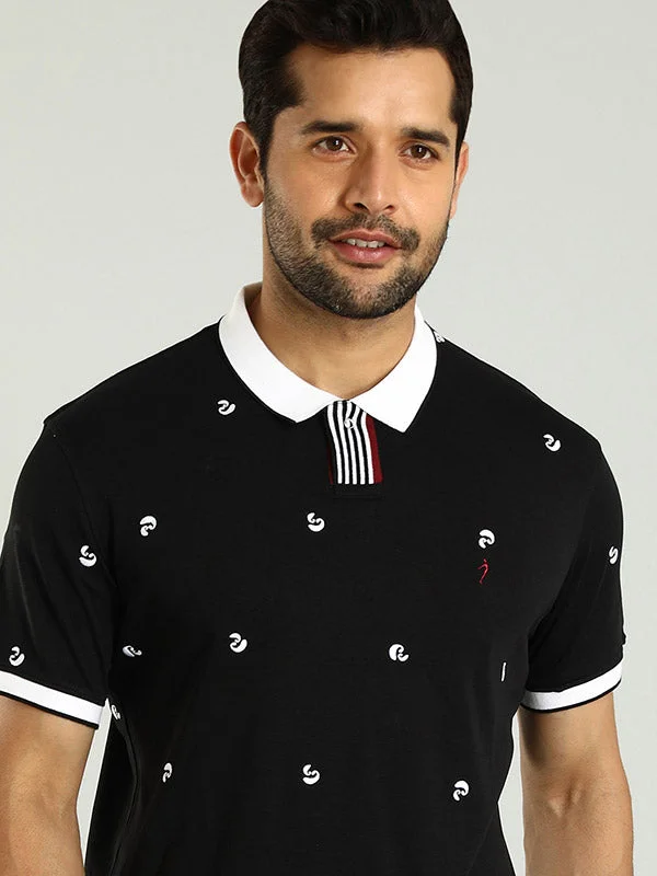 Men Printed Polo T-Shirt