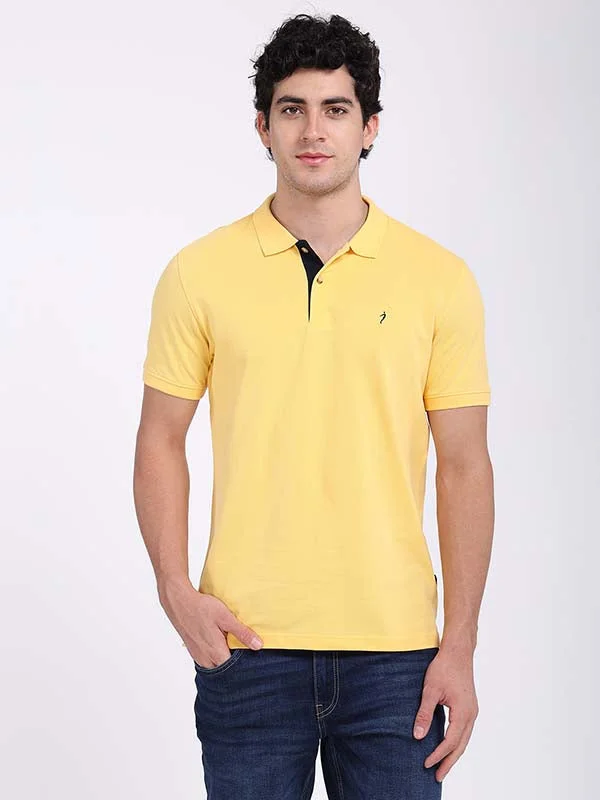 Men Solid Polo T-Shirt