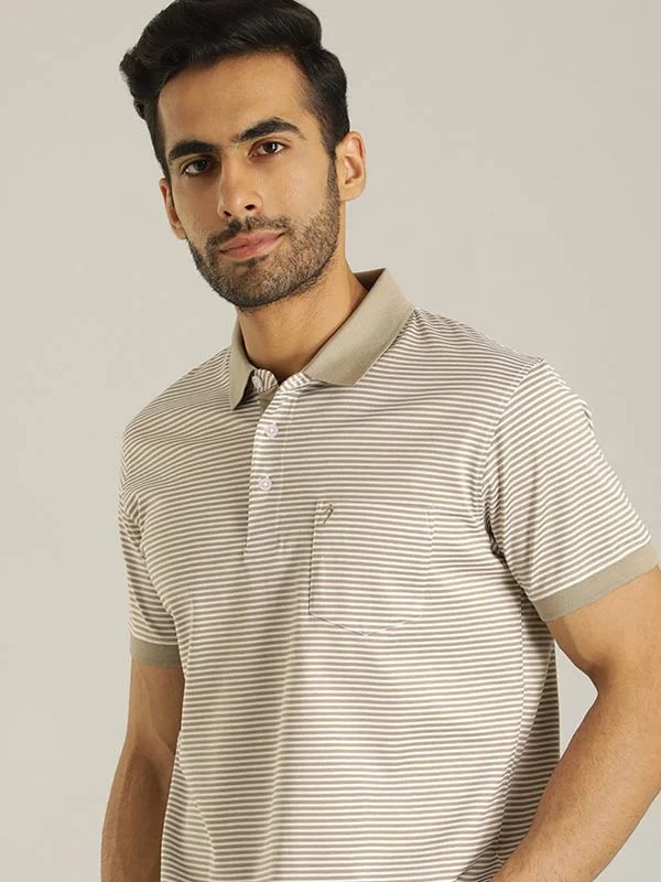 Men Striped Polo T-Shirt