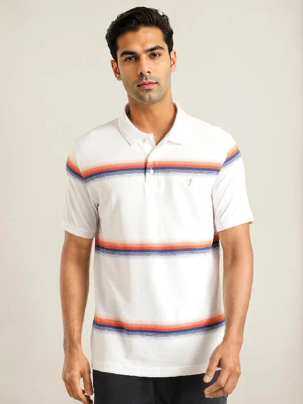 Men Striped Polo T-Shirt