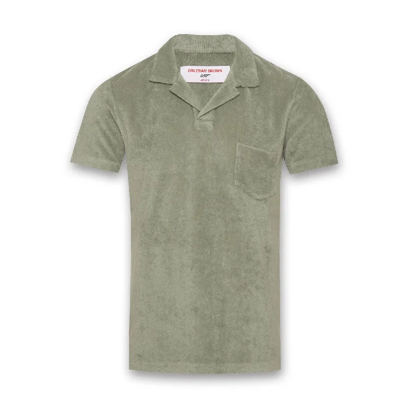 Orlebar Brown - Terry 007 Towelling Polo in Penny Green