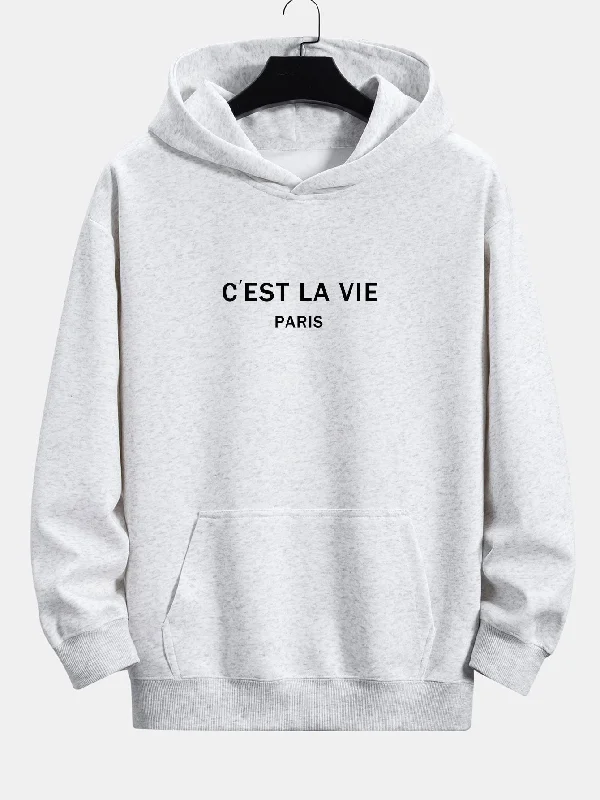 Paris Print Relax Fit Hoodie