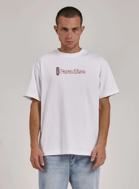 Riding In Paradise Merch Fit Tee - White