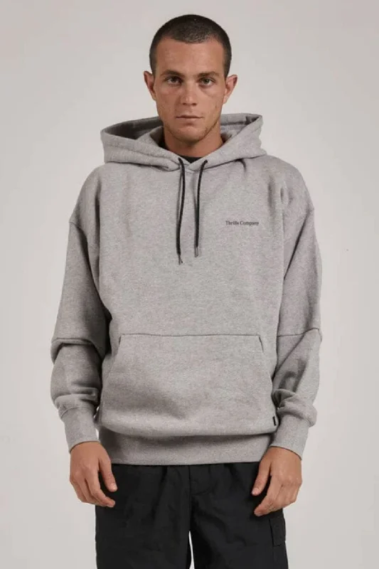 Underground Slouch Pull On Hood Grey Marle