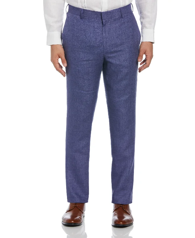 Delave Linen Flat Front Pant