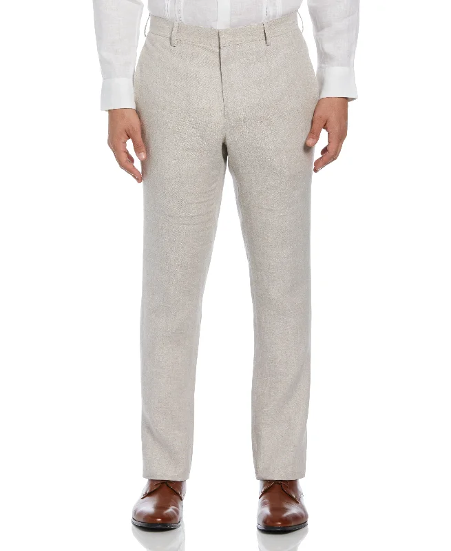 Big & Tall Delave Linen Flat Front Pant